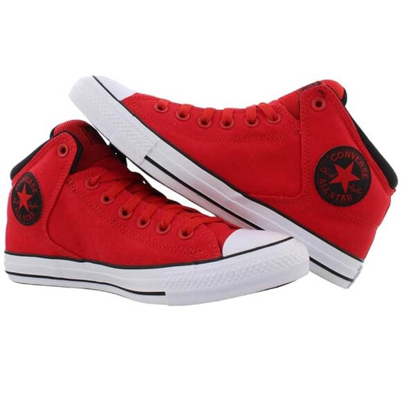 Converse CTAS High Street Mid Sneaker, Red/White/Black, 8.5 Men/10.5 Women - Picture 1 of 4